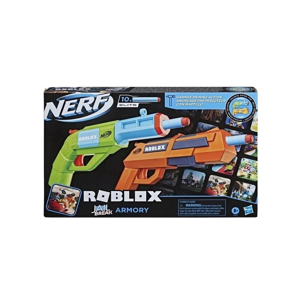 NERF Lança Dardos Roblox Jailbreak: Armory, Kit com 2 Lançadores e